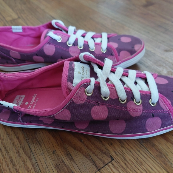 Keds X KATE SPADE Apple/ Plum Sneakers Women Sz 8.5. (Bag C) - Picture 8 of 8
